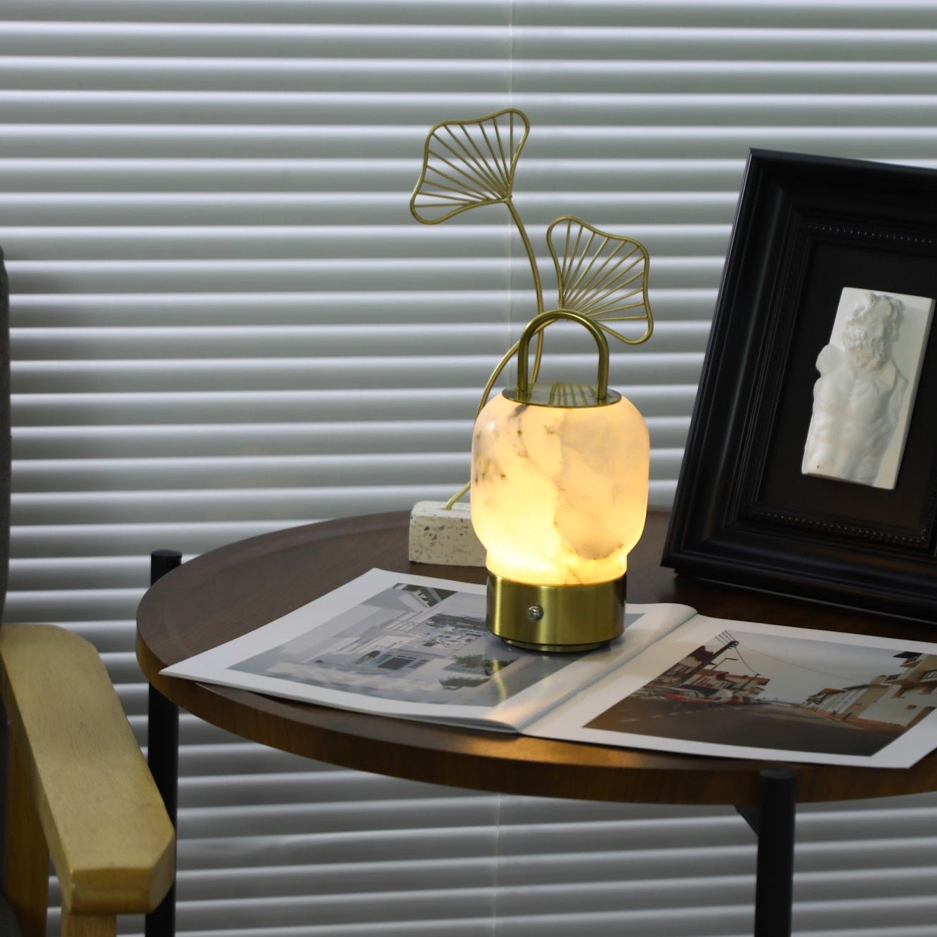 Oramith Alabaster Portable Rechargeable Table Lamp