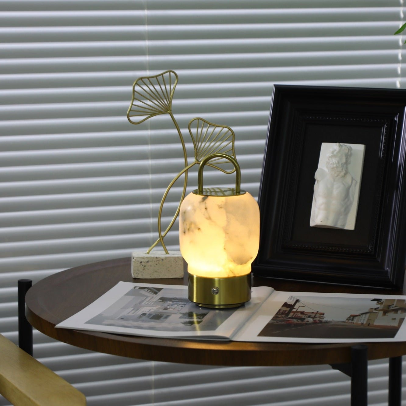 Oramith Alabaster Portable Rechargeable Table Lamp