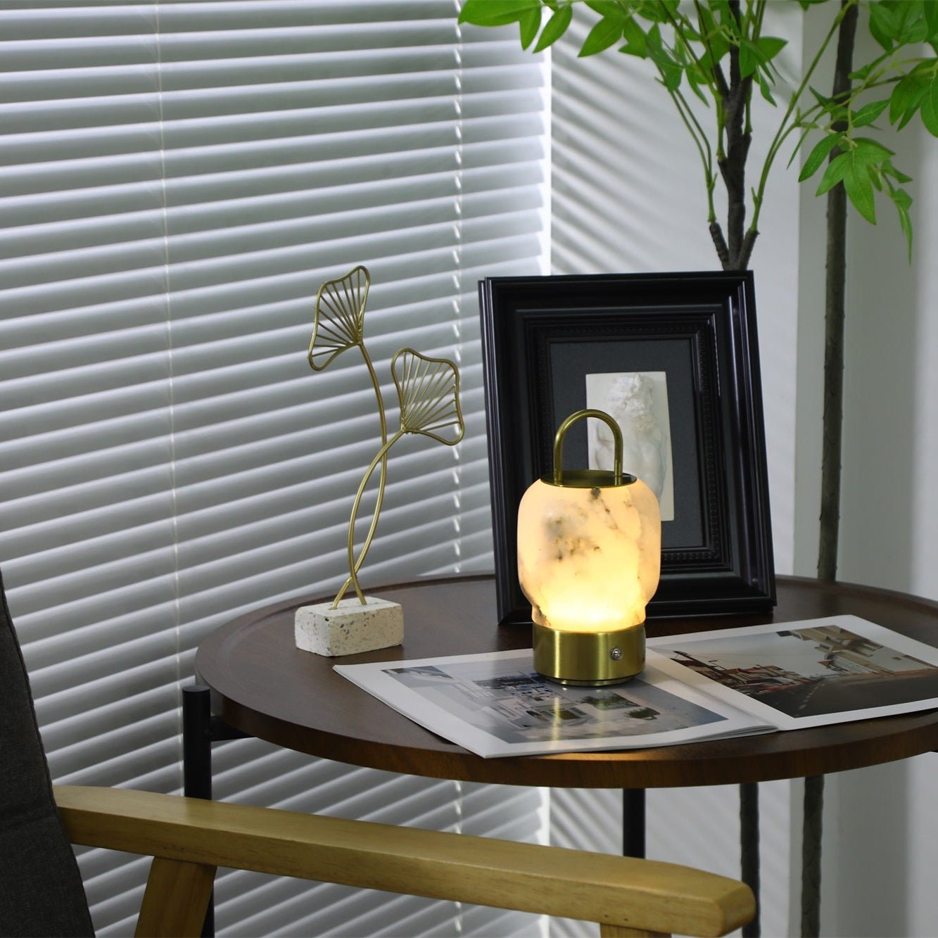 Oramith Alabaster Portable Rechargeable Table Lamp