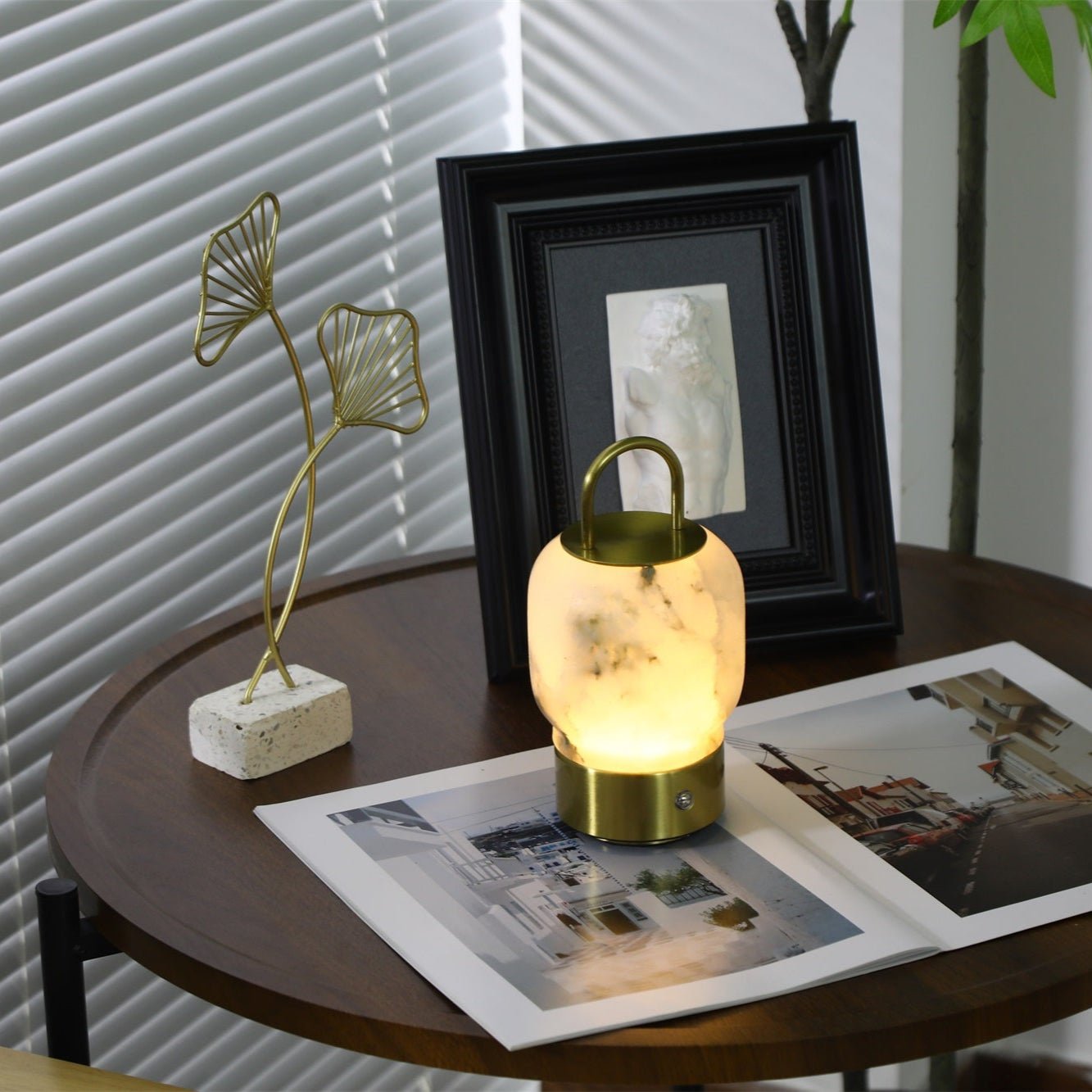 Oramith Alabaster Portable Rechargeable Table Lamp