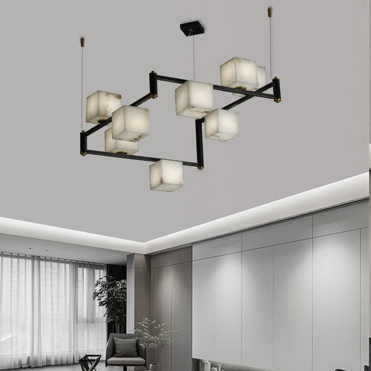Ostruvye Individual Creativity Box Alabaster Chandelier