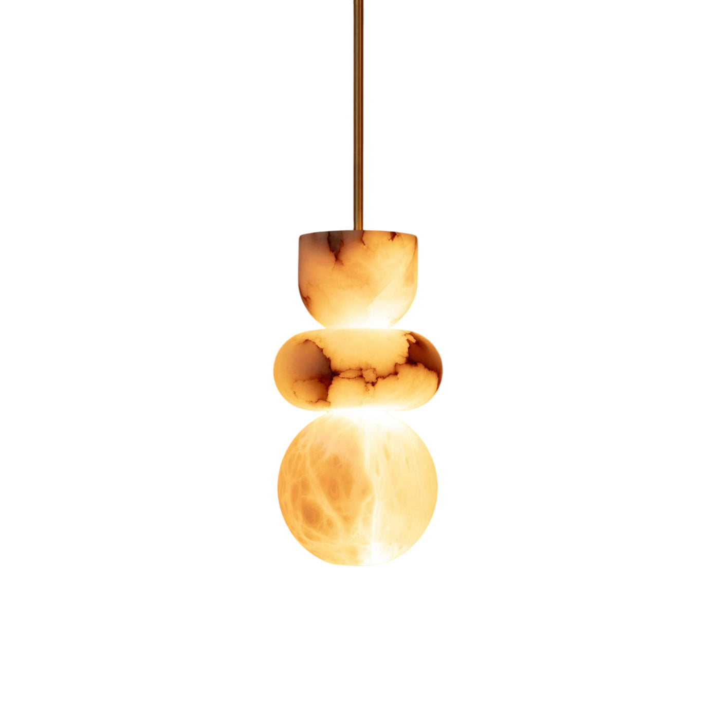 Irregular Shape Alabaster Pendant Light