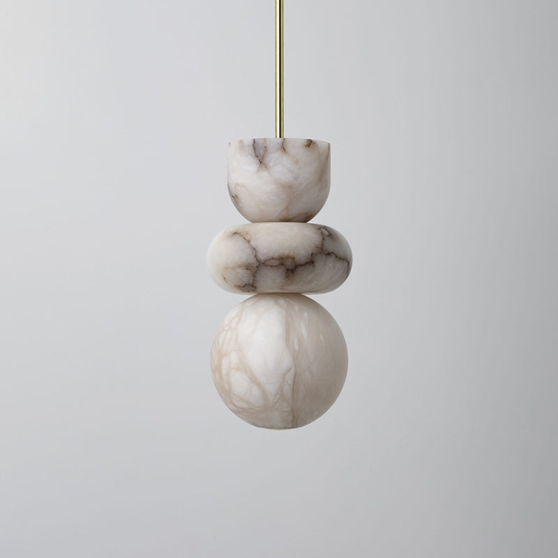 Irregular Shape Alabaster Pendant Light