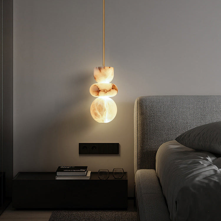 Irregular Shape Alabaster Pendant Light