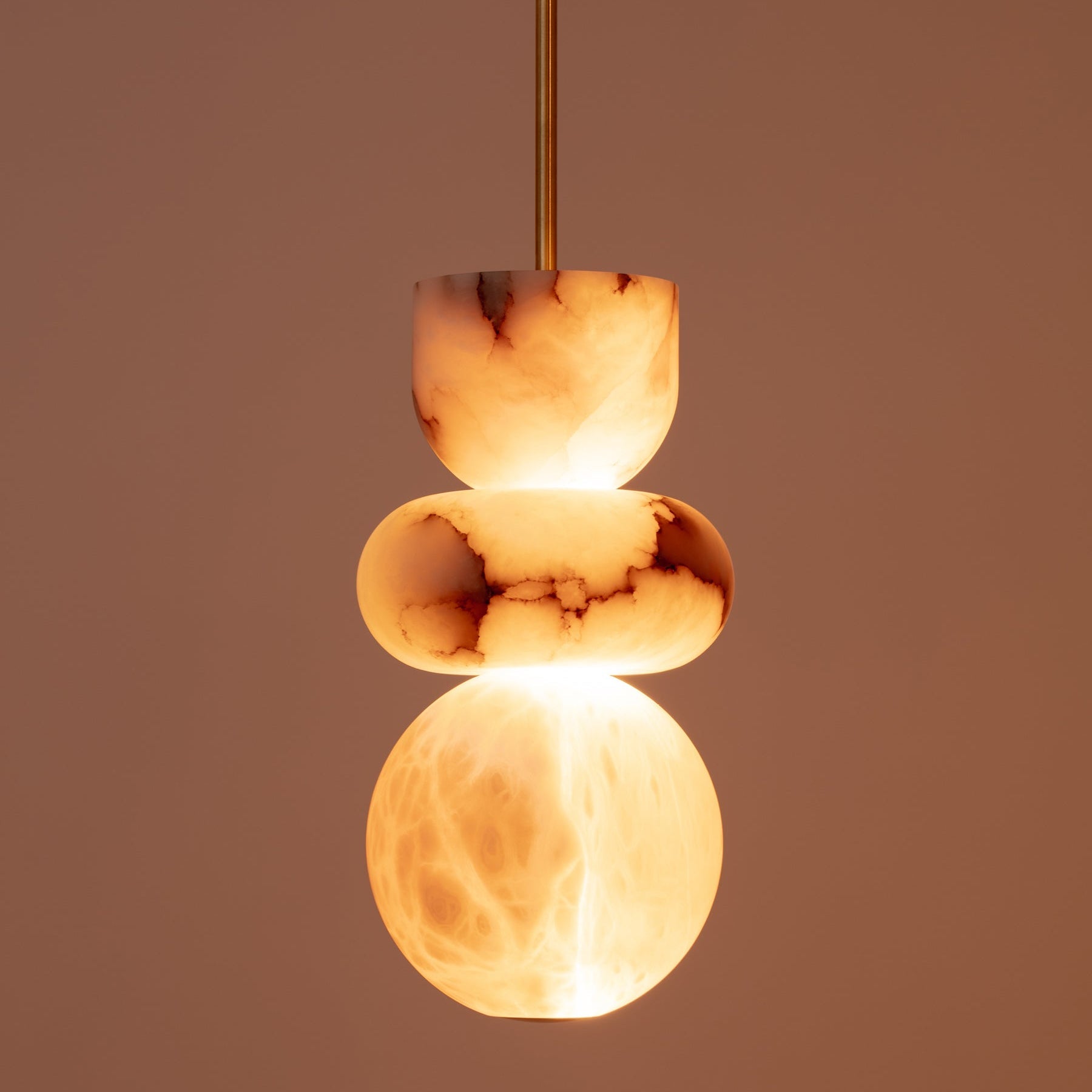 Irregular Shape Alabaster Pendant Light