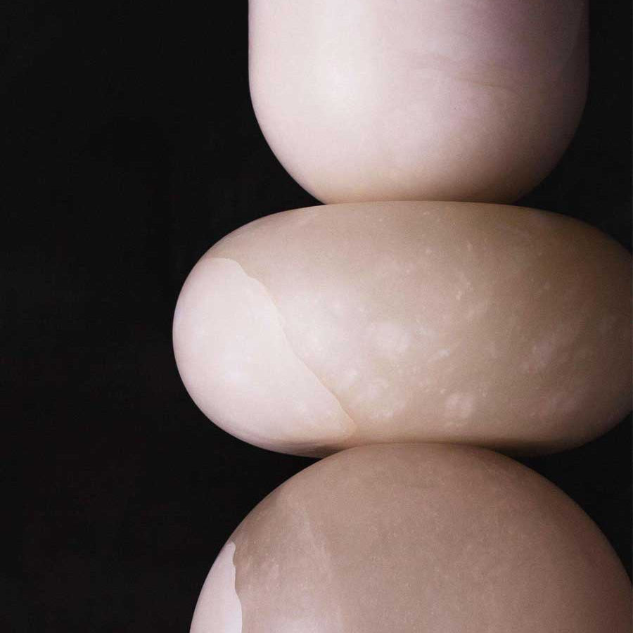 Irregular Shape Alabaster Pendant Light