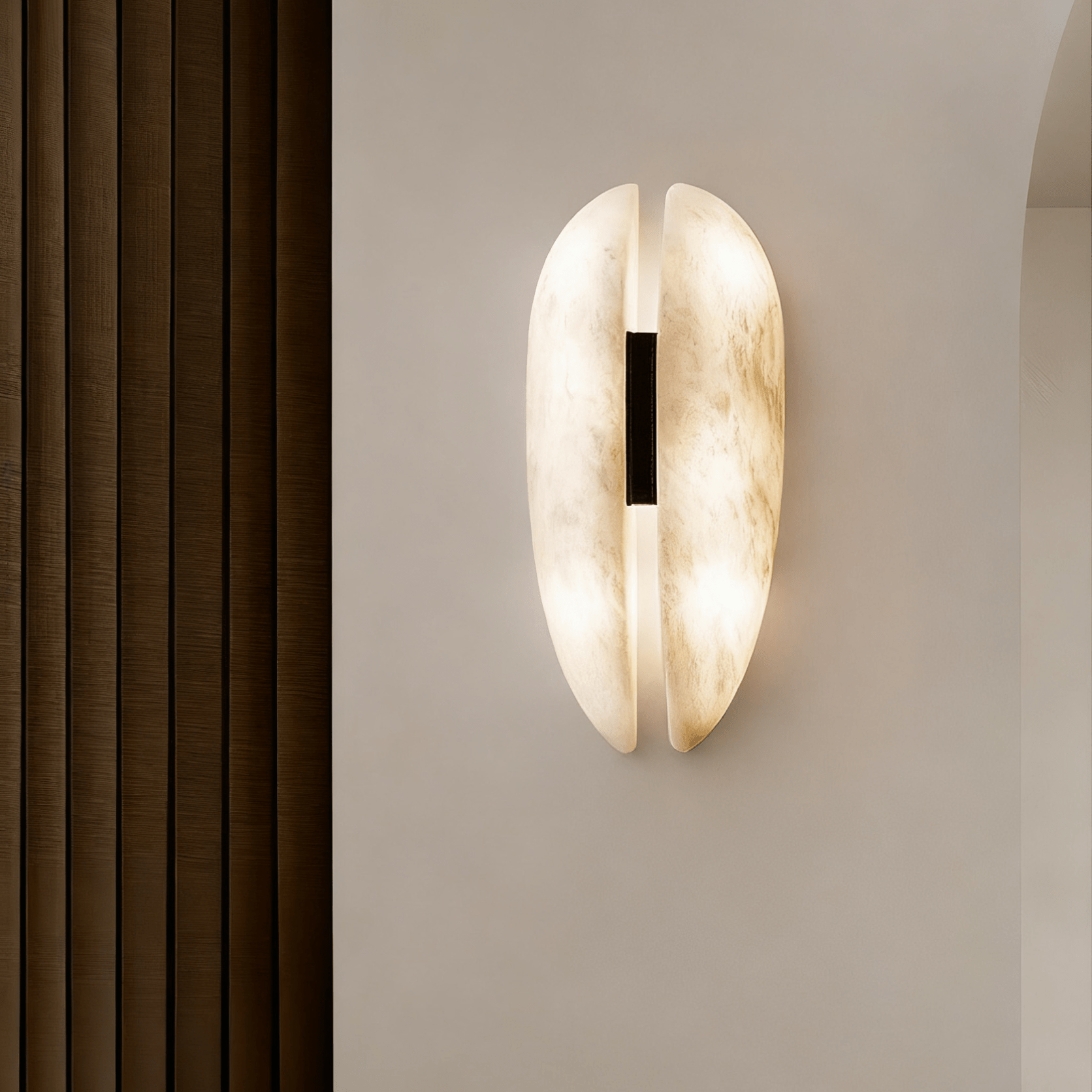 Albeora Alabaster Veil Wall Sconce