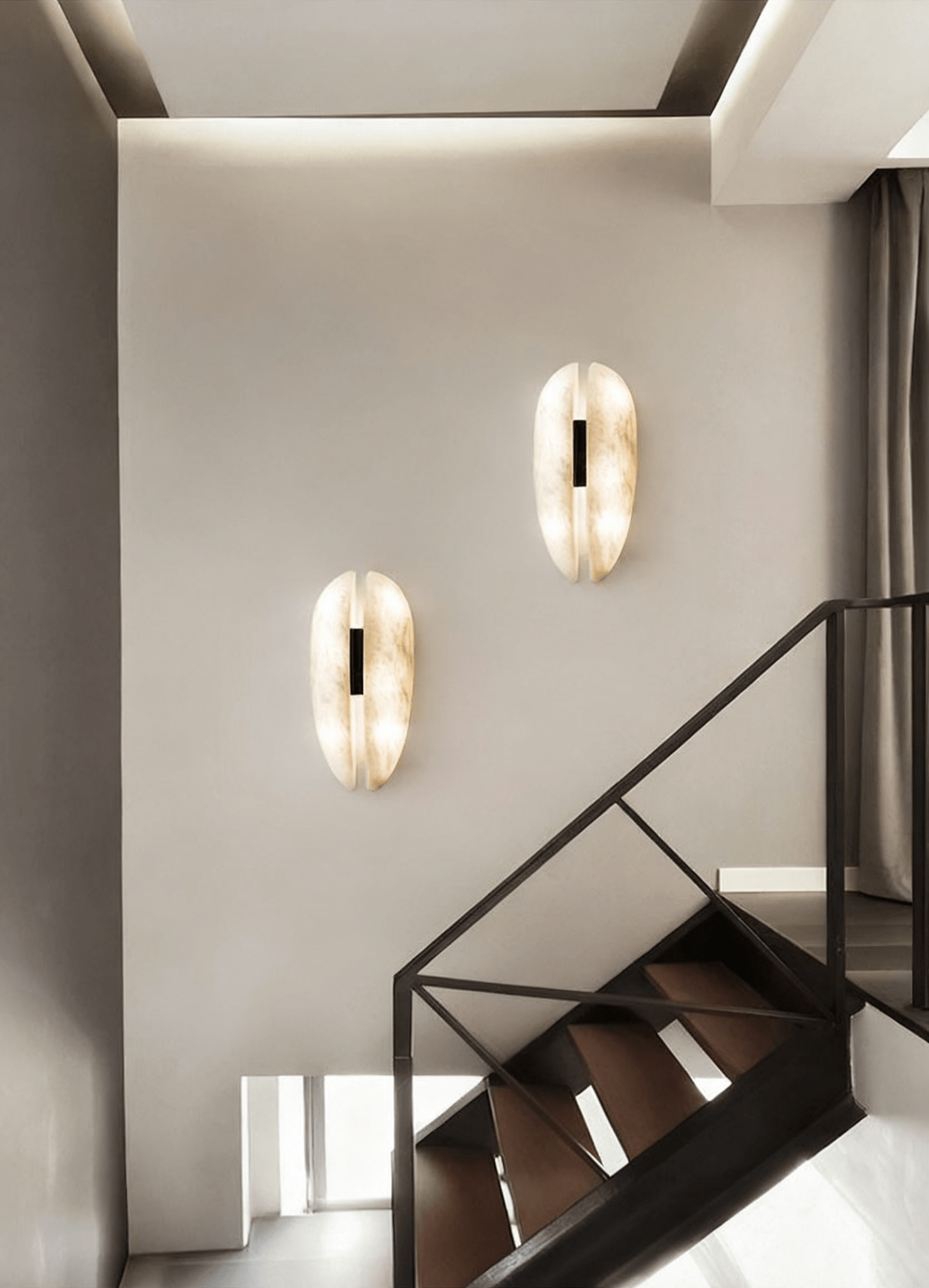 Albeora Alabaster Veil Wall Sconce