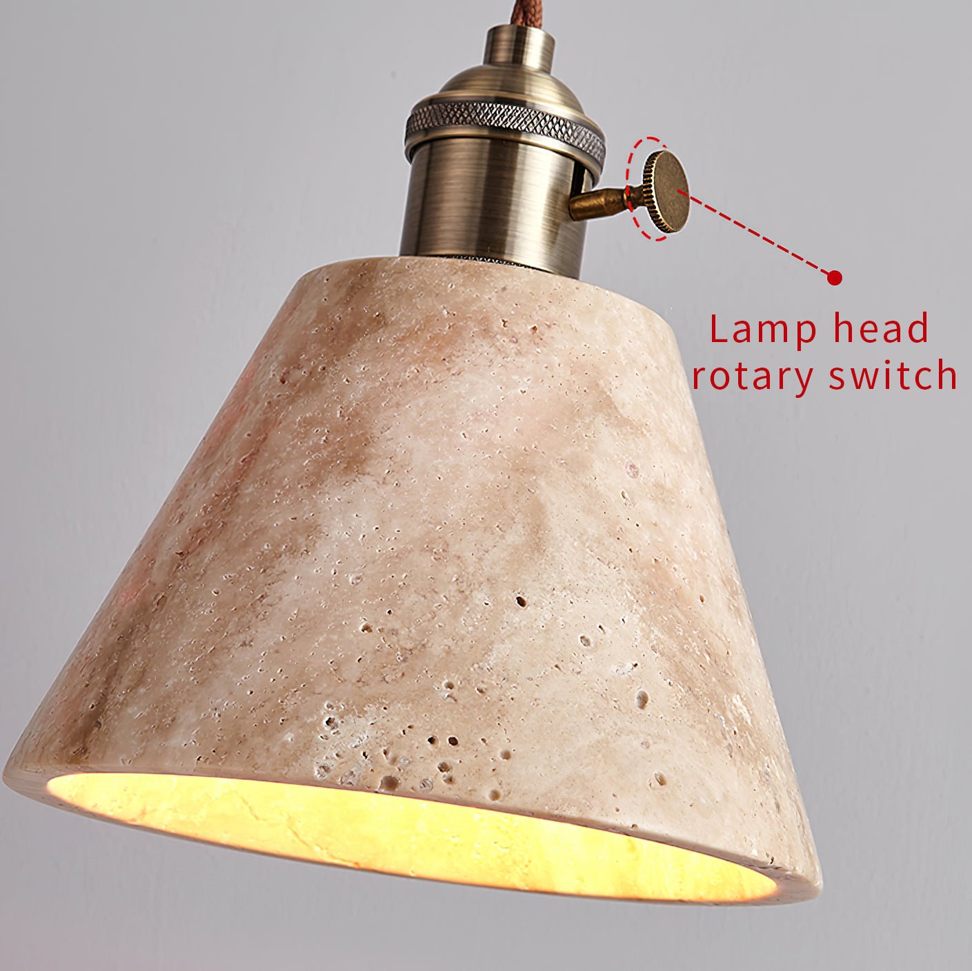 Qisk Travertine Pendant Light