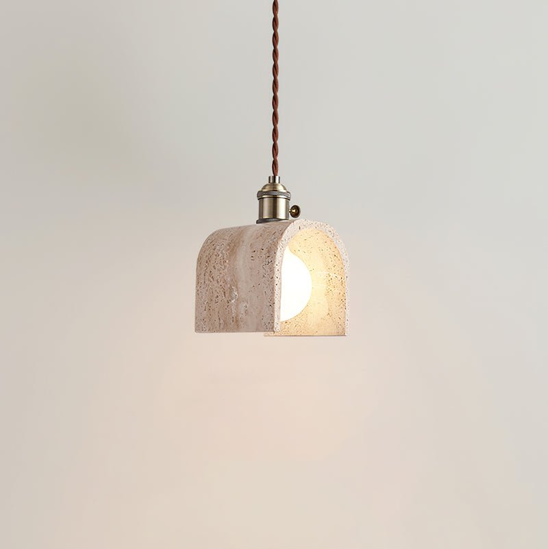 Qisk Travertine Pendant Light