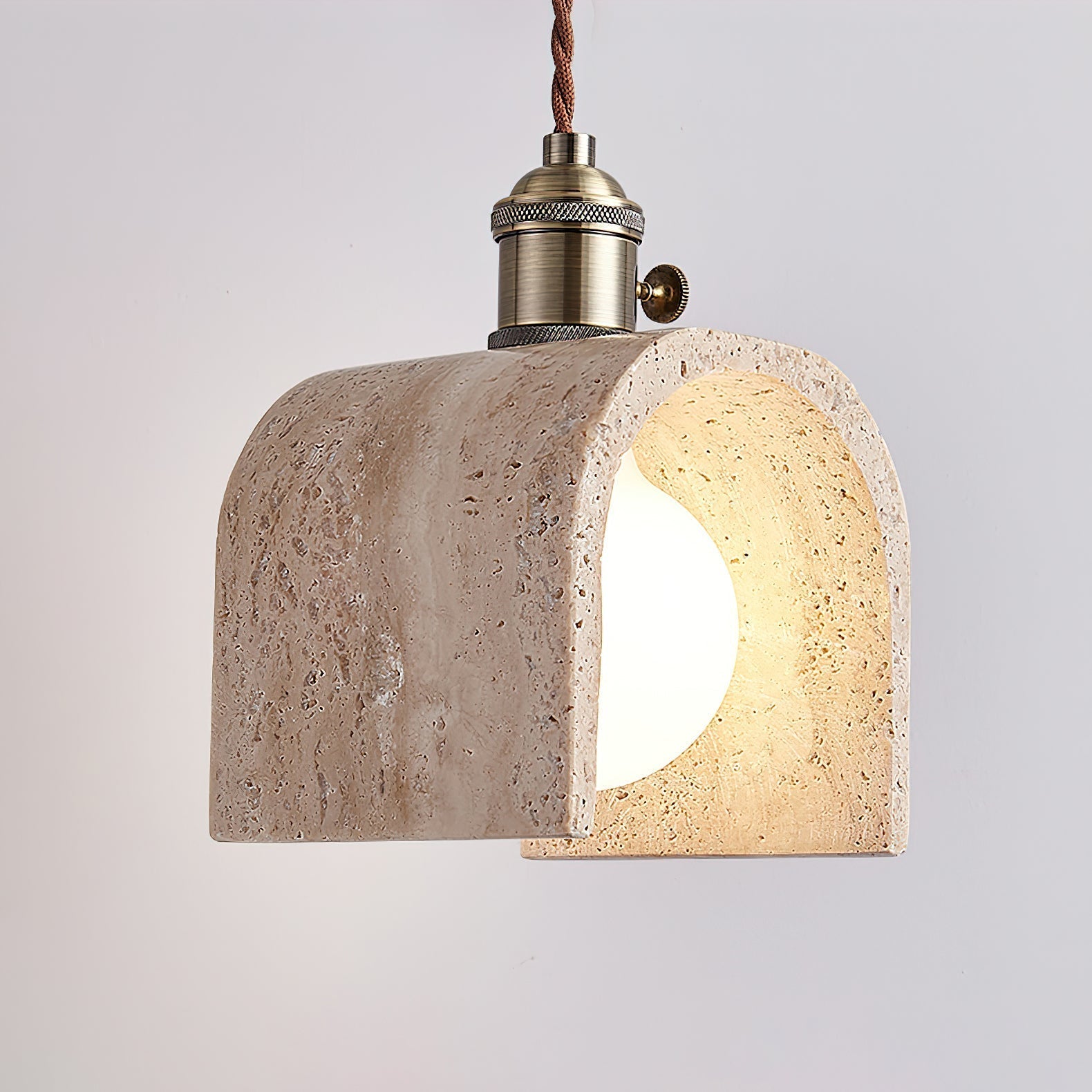 Qisk Travertine Pendant Light