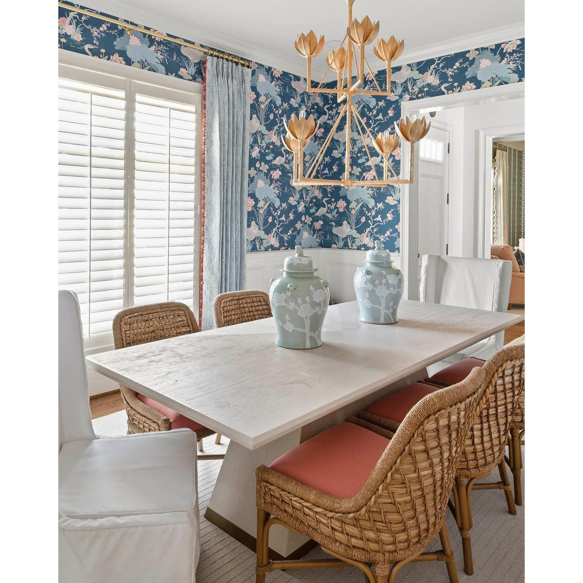 Alberto Modern Minimalist Floral Brass Chandelier