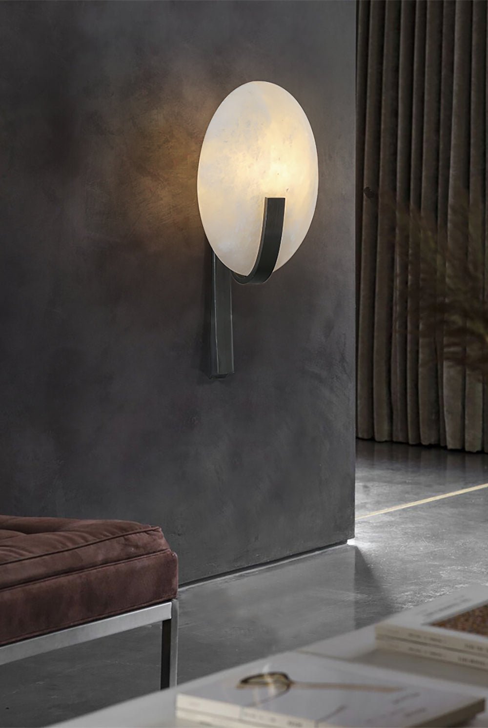 Avey Modern Alabaster Plug Wall Lamp