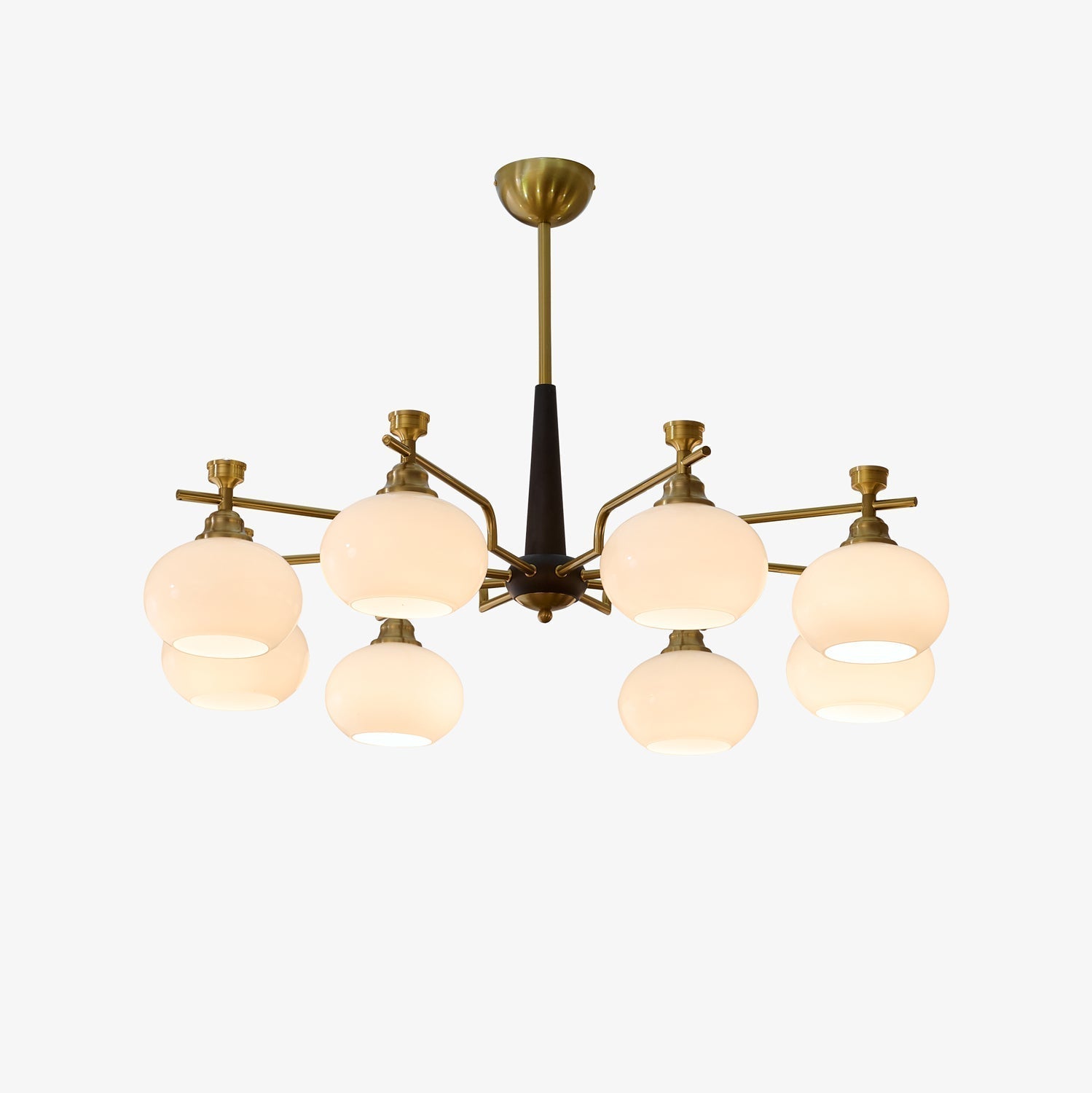 Velirara Traditional Unique Sphere Wood Glass Chandelier