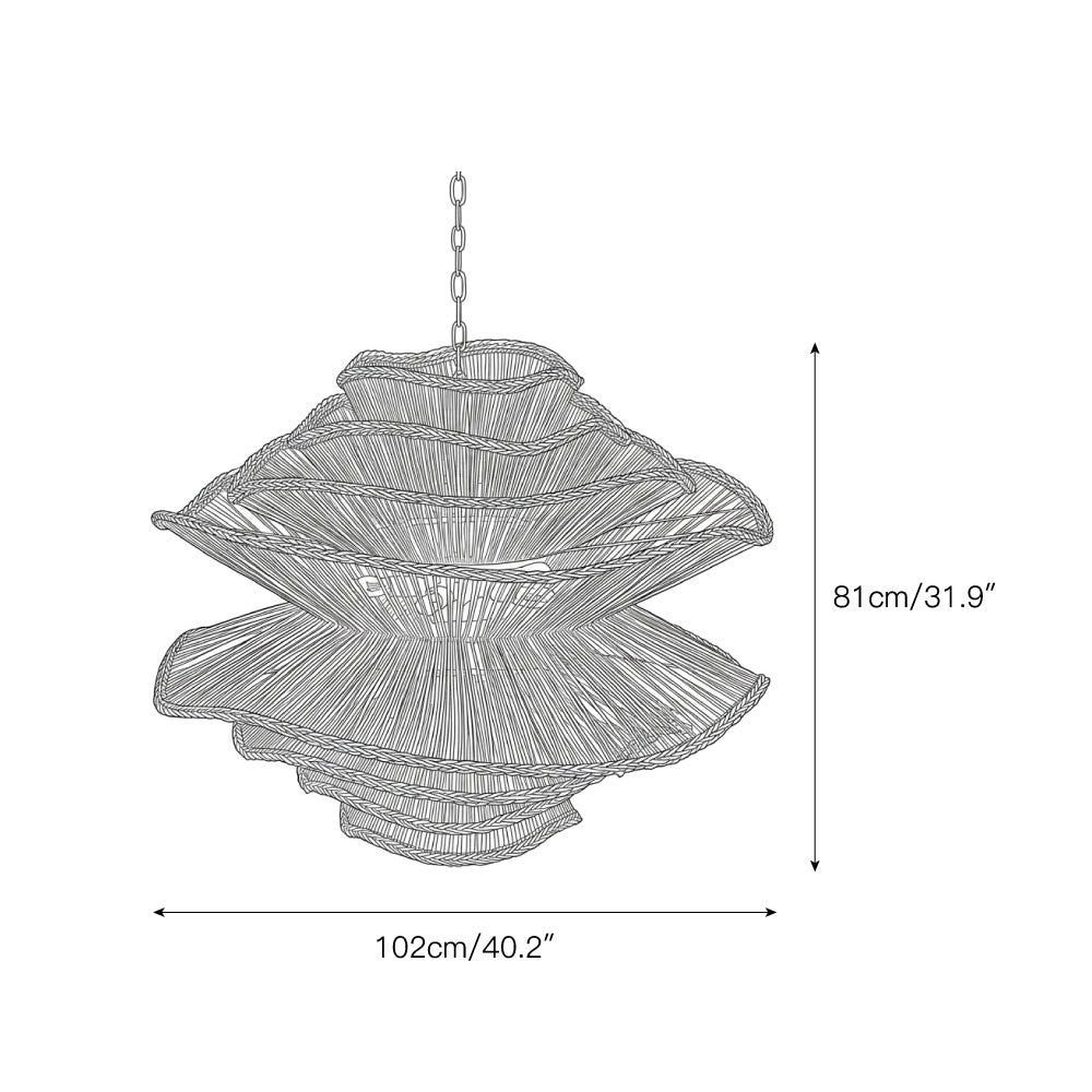 Miraford Rattan Chandelier