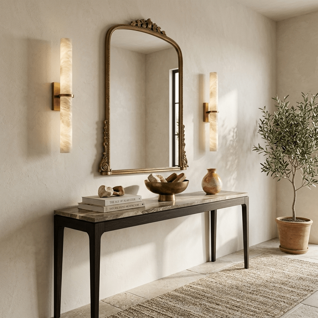 Hawridge Alabaster Bar Indoor Wall Light