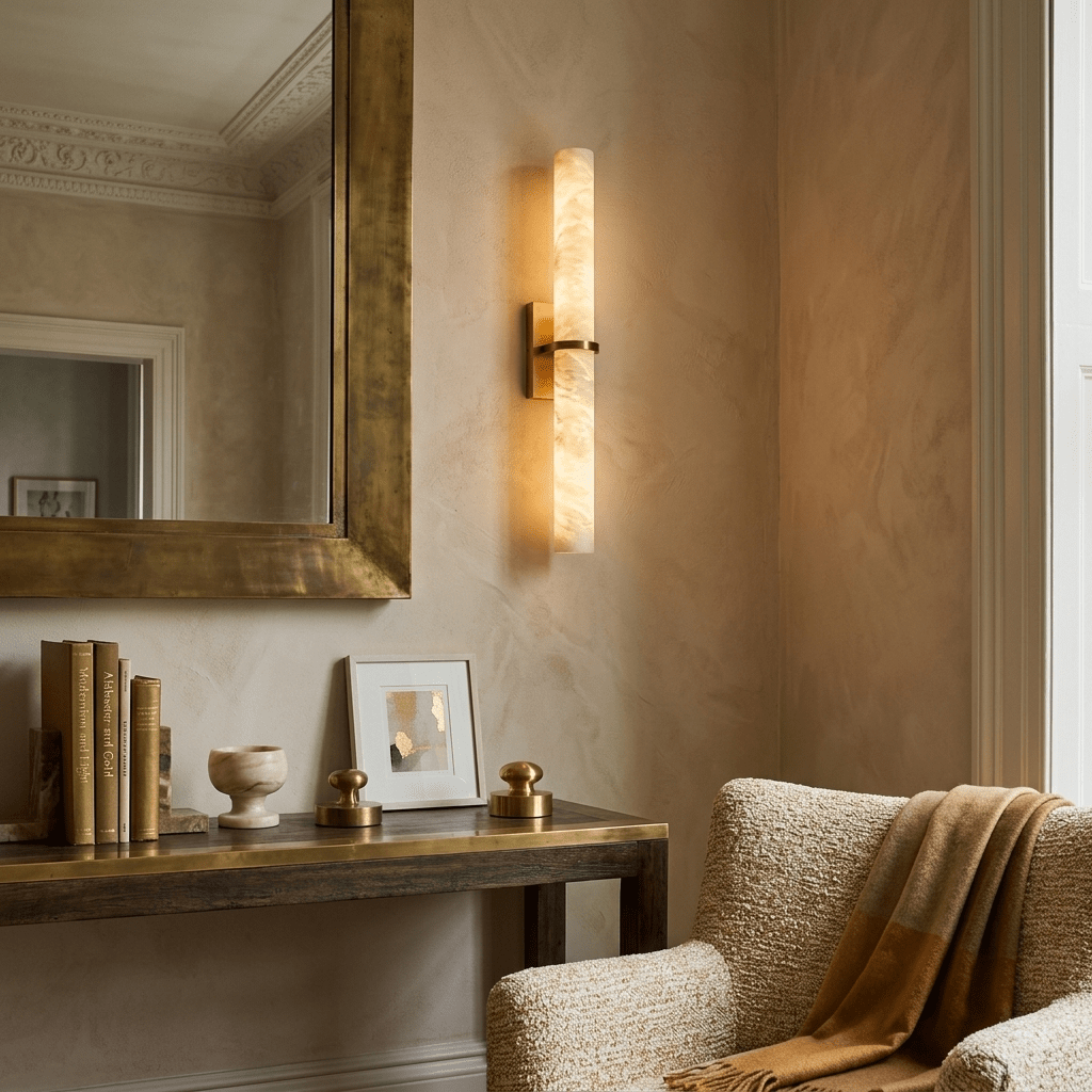 Hawridge Alabaster Bar Indoor Wall Light