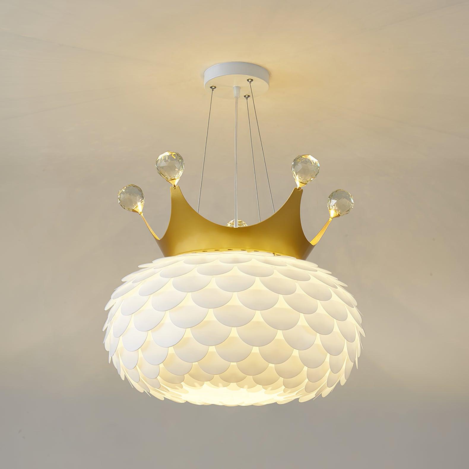Keloz Pendant Lamp Acrylic Scalloped Crown Whimsical
