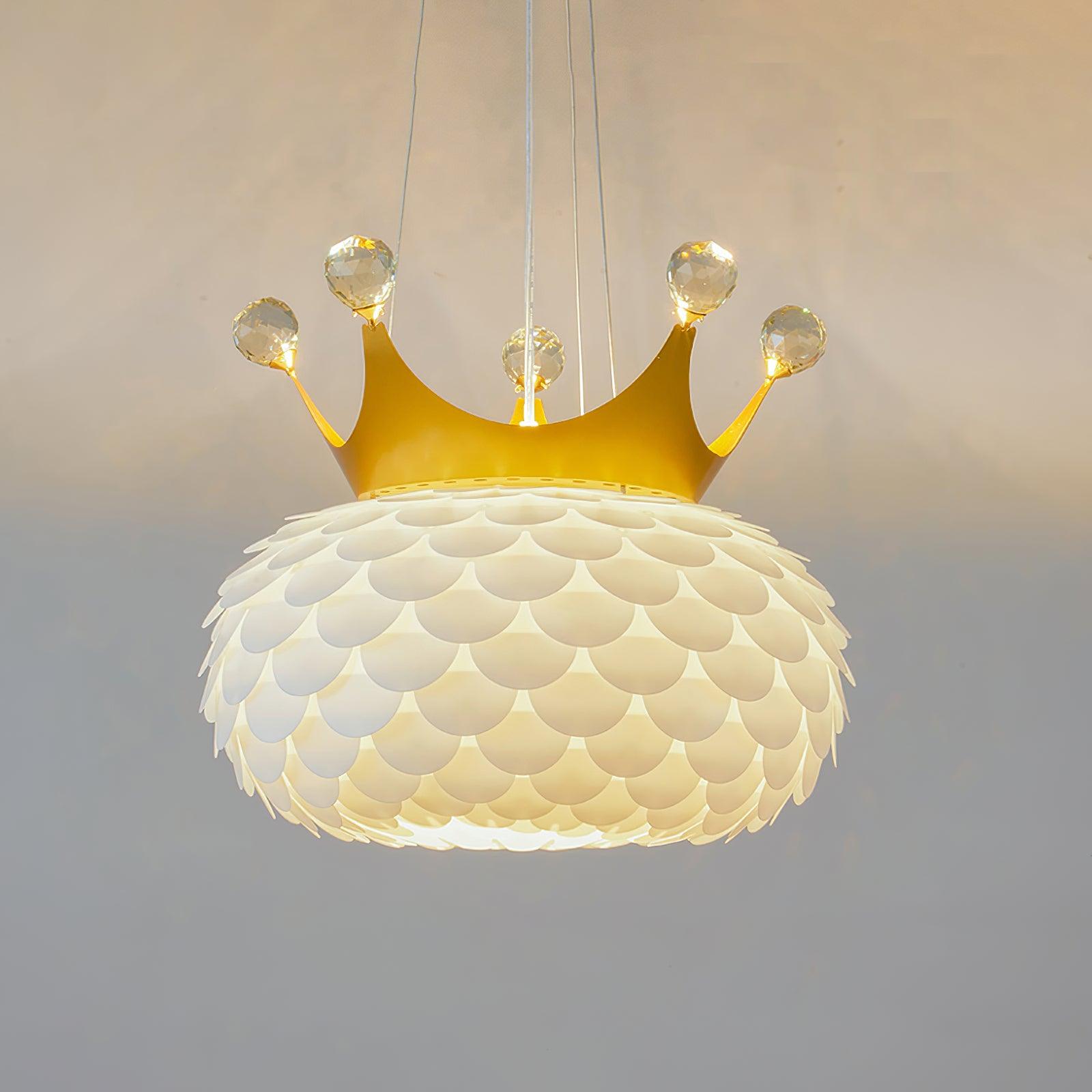 Keloz Pendant Lamp Acrylic Scalloped Crown Whimsical