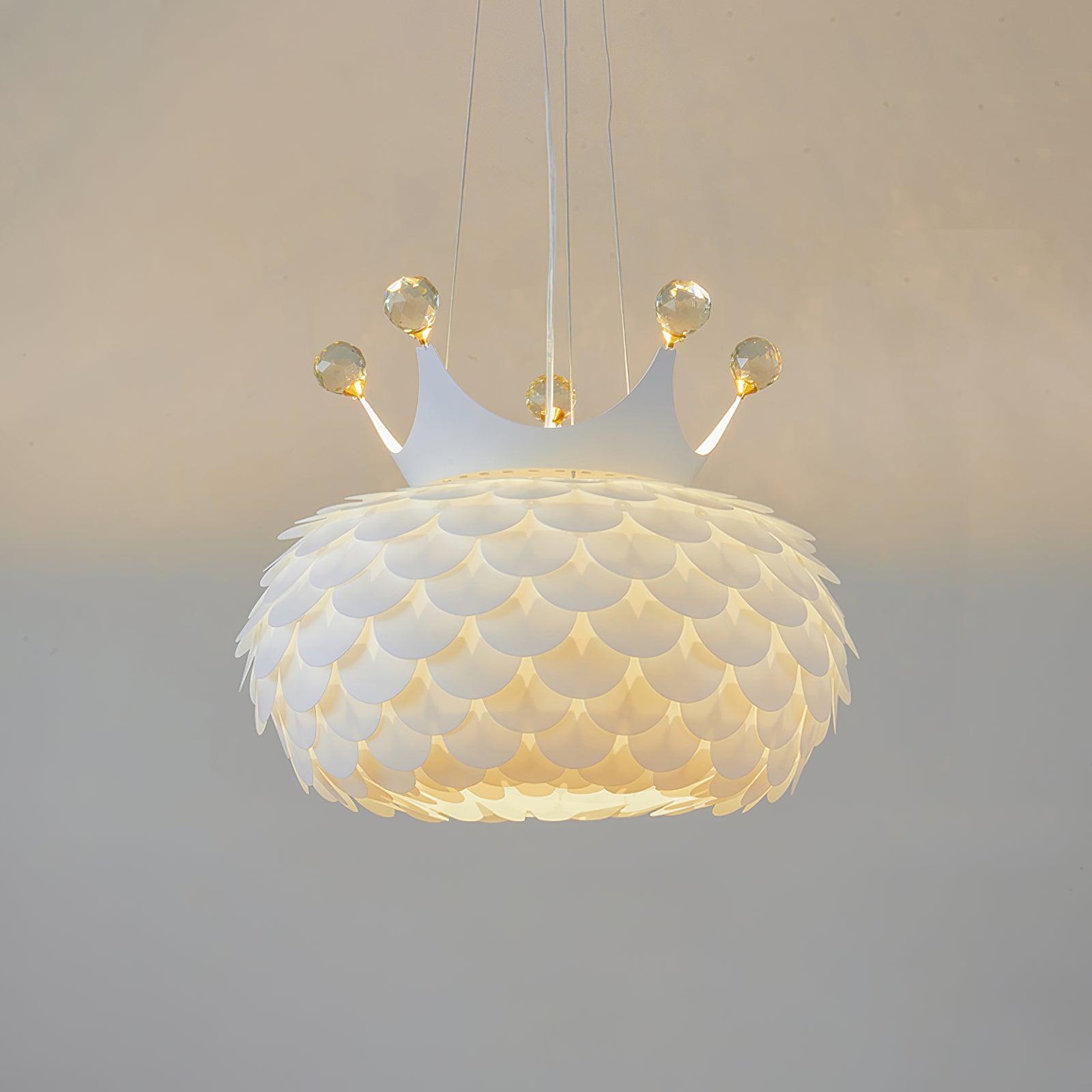 Keloz Pendant Lamp Acrylic Scalloped Crown Whimsical