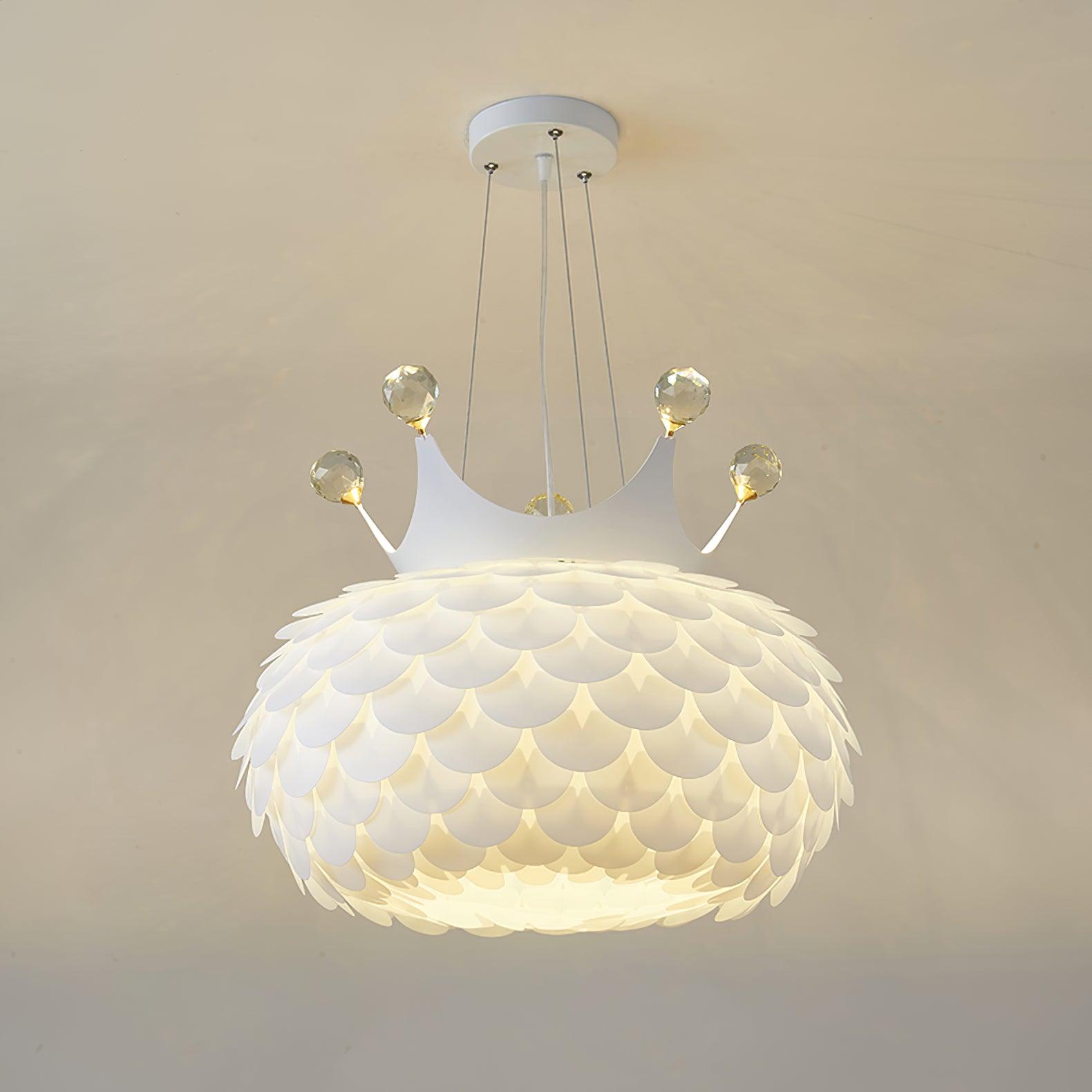 Keloz Pendant Lamp Acrylic Scalloped Crown Whimsical