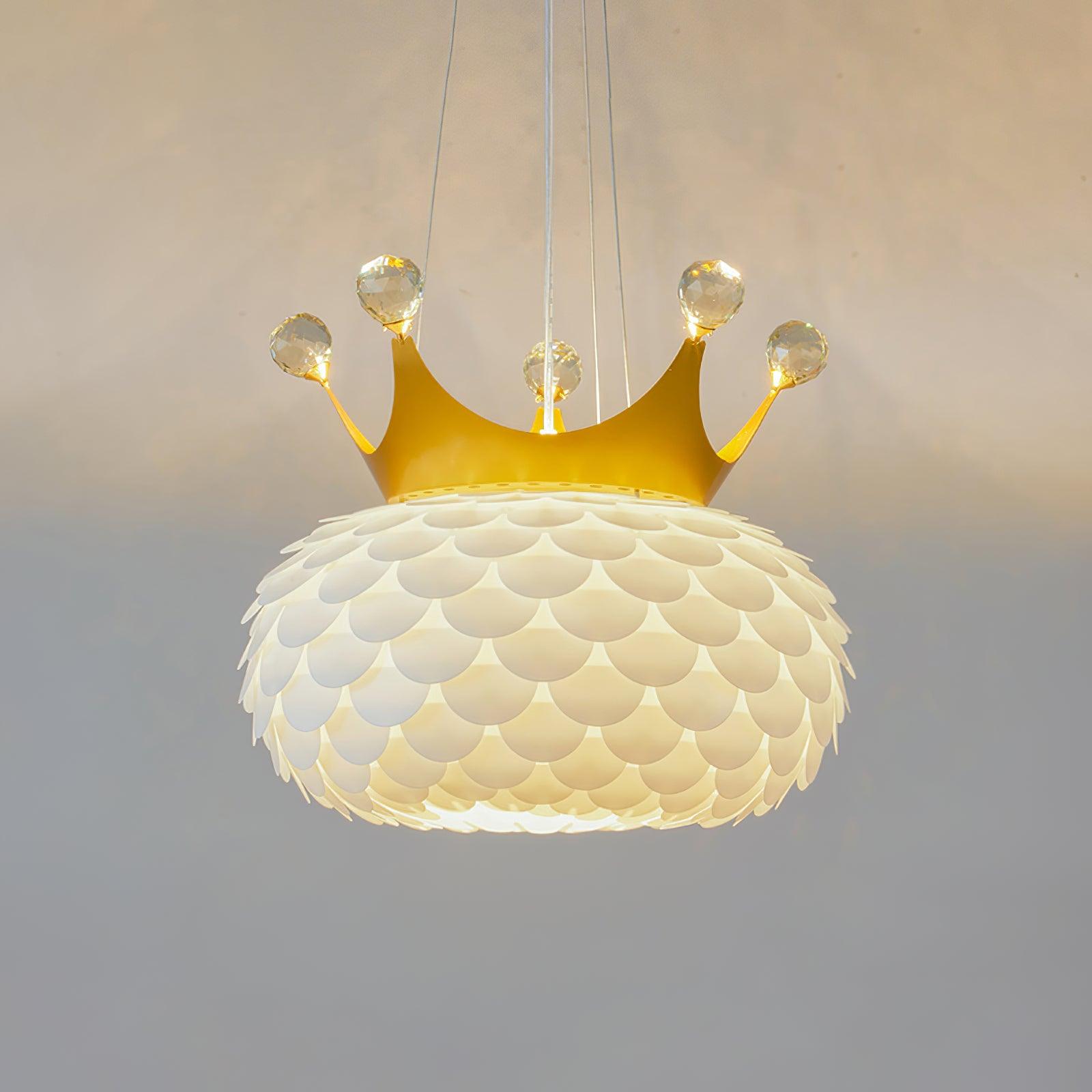 Keloz Pendant Lamp Acrylic Scalloped Crown Whimsical