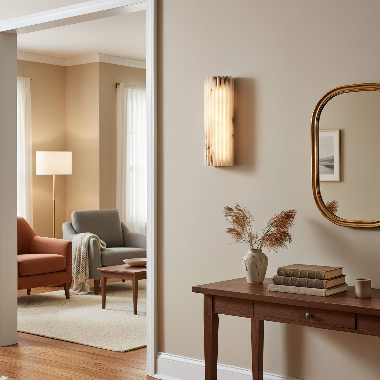 Willowfield Alabaster Indoor Wall Light