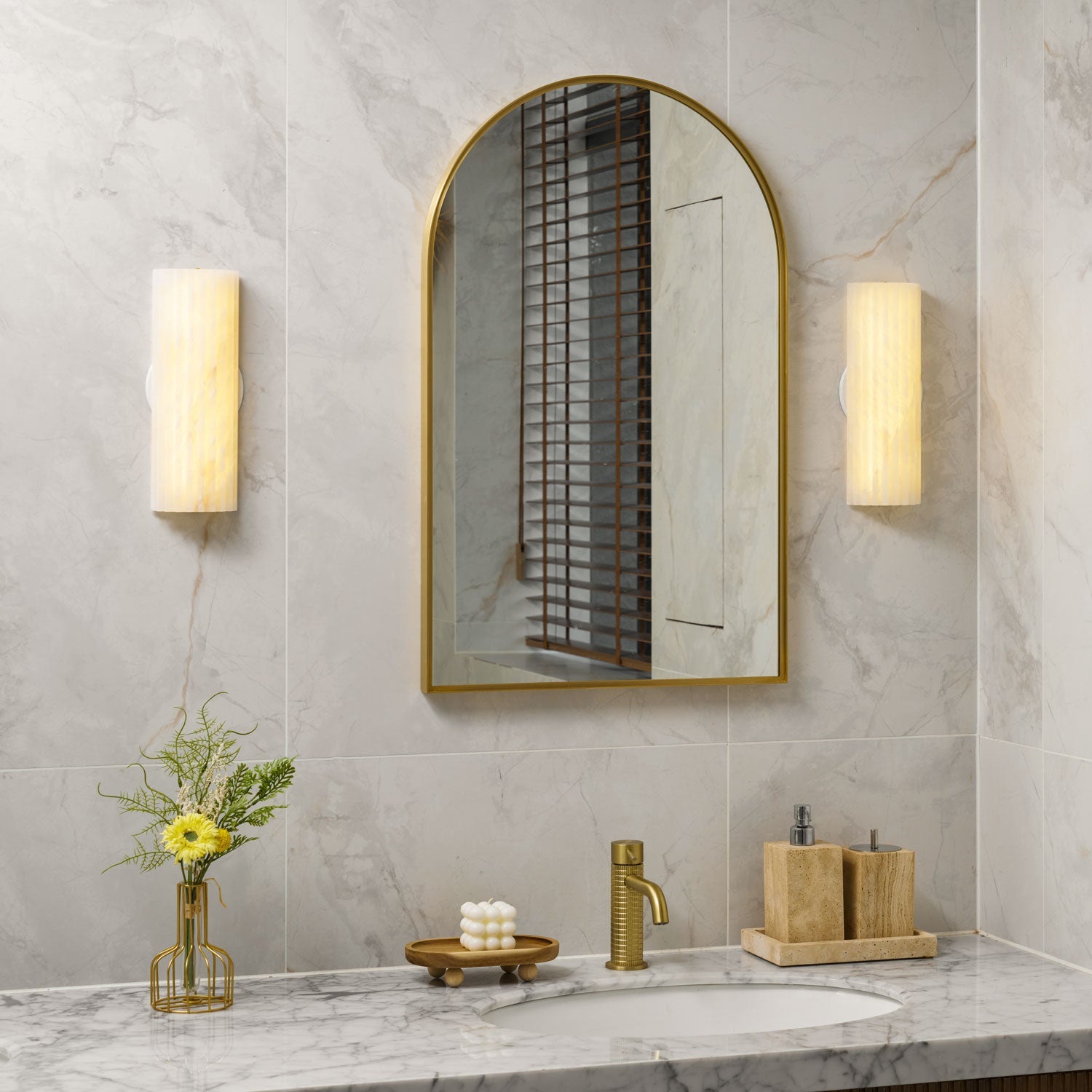 Willowfield Alabaster Indoor Wall Light