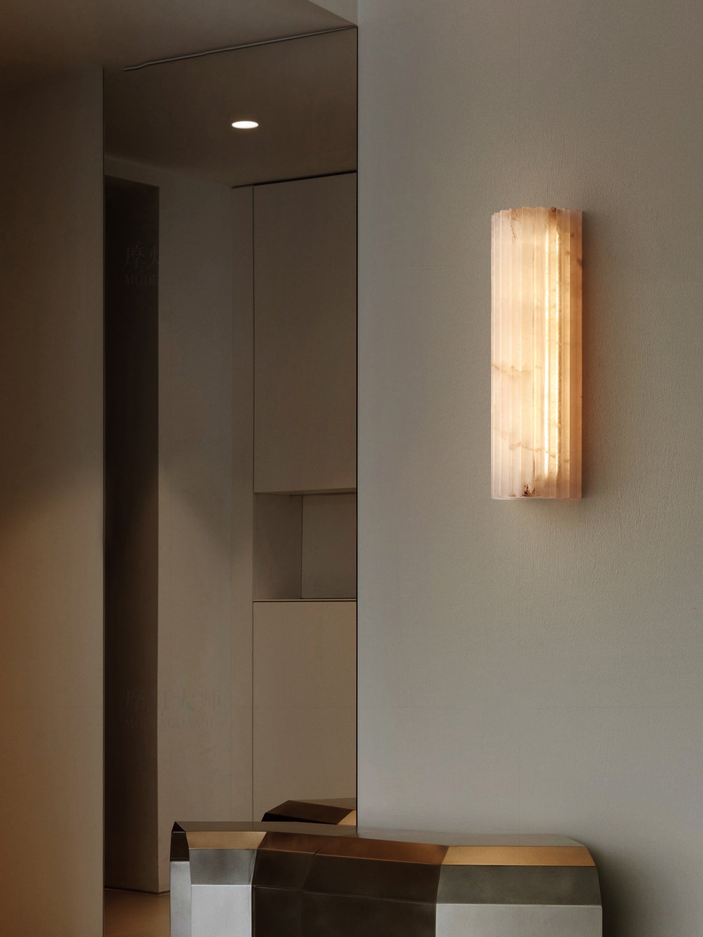 Willowfield Alabaster Indoor Wall Light