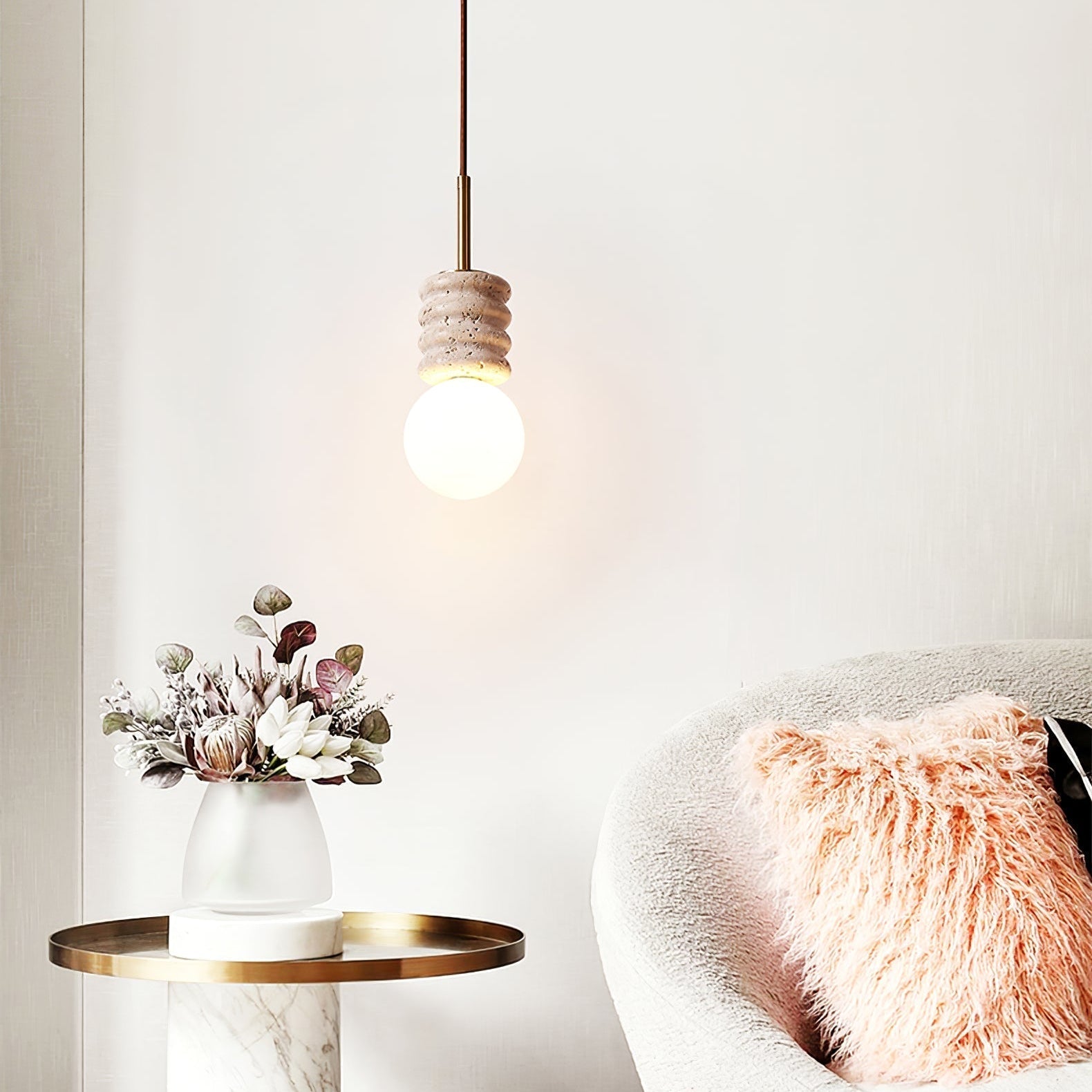 Akls Travertine Pendant Lamp