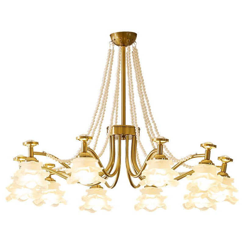 Cotalisra Premium Elegance Rose Glass Chandelier