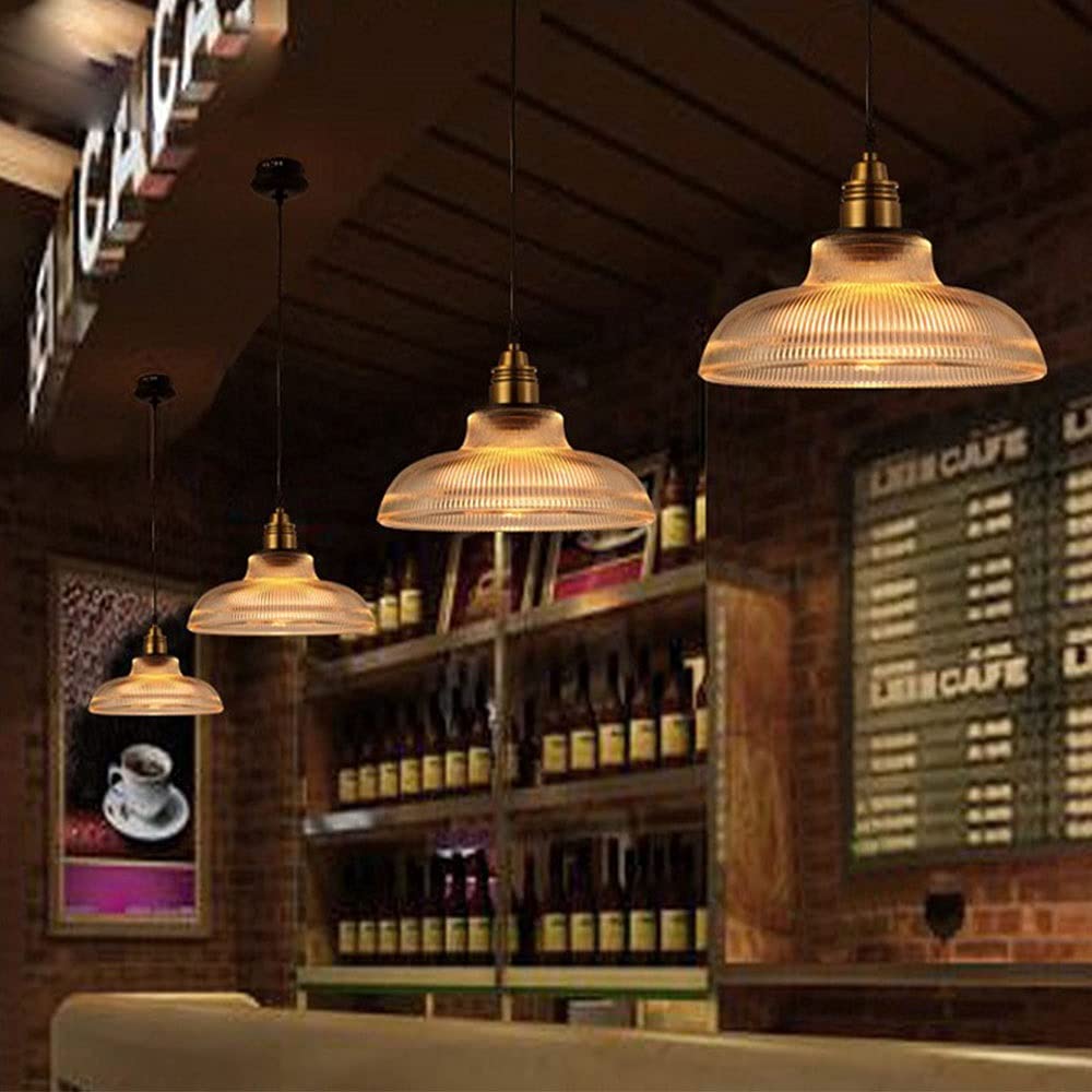 Arisha Industrial LED Pendant Light Clear/Amber Bedroom/Restaurant