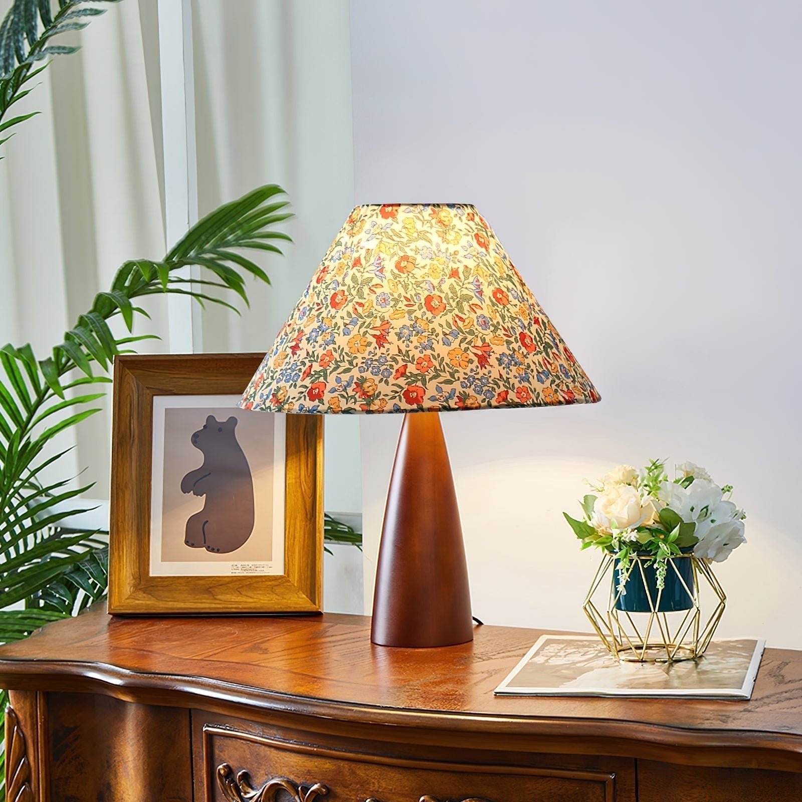Ber Vintage Wood Table Lamp