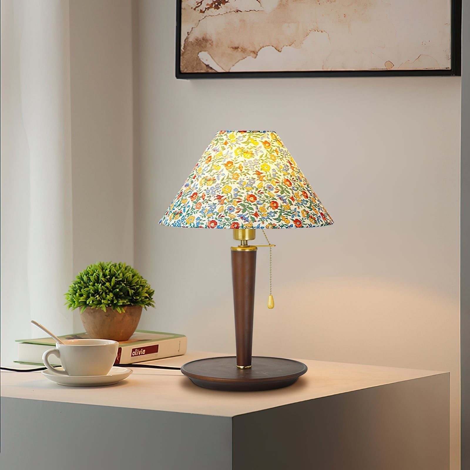 Ber Vintage Wood Table Lamp