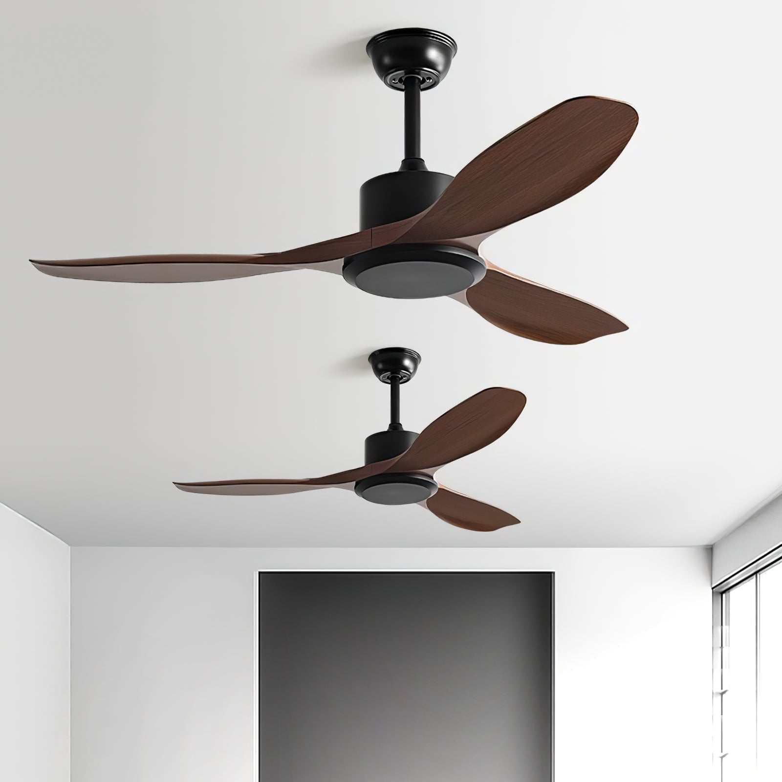 Nielse Vintage Ceiling Fan Without Light Wood Color Livingroom