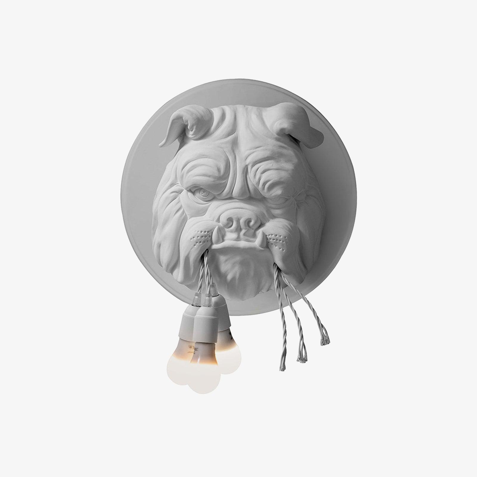 Umeri Wall Lamp Bulldog Sculpture Whimsical