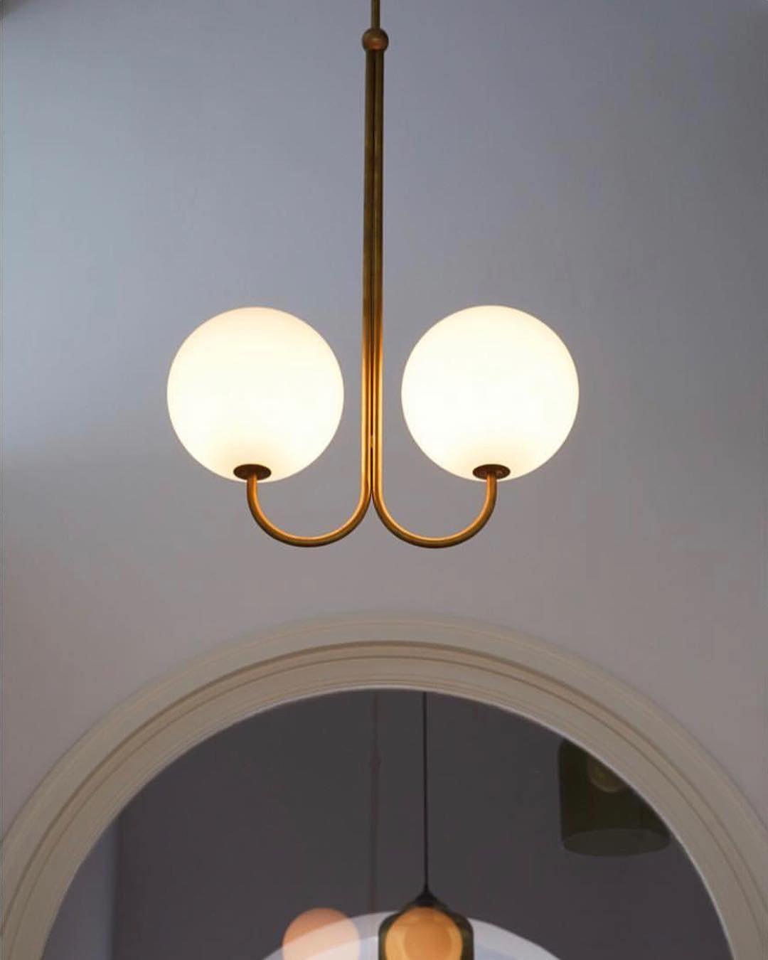 Brin Metal & Glass Elegant Pendant Light
