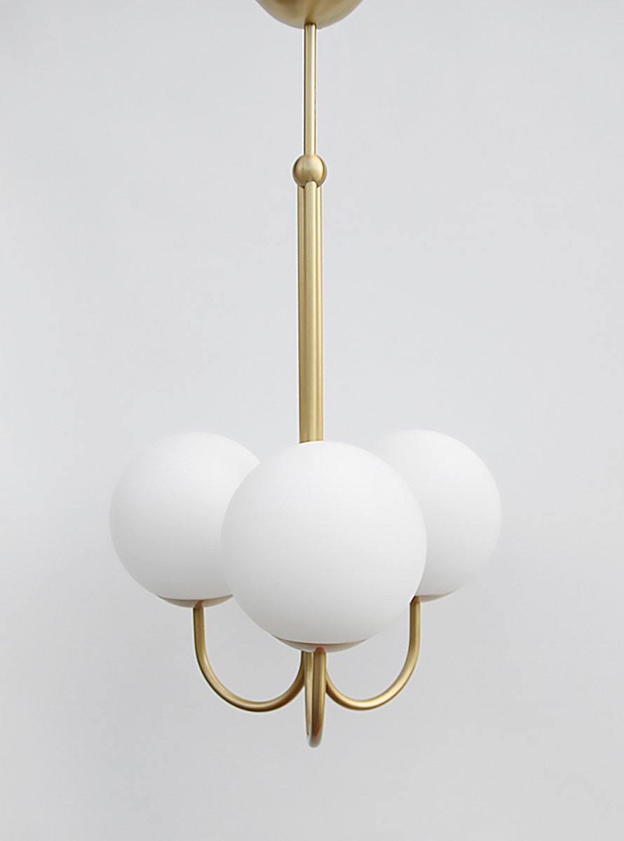 Brin Metal & Glass Elegant Pendant Light