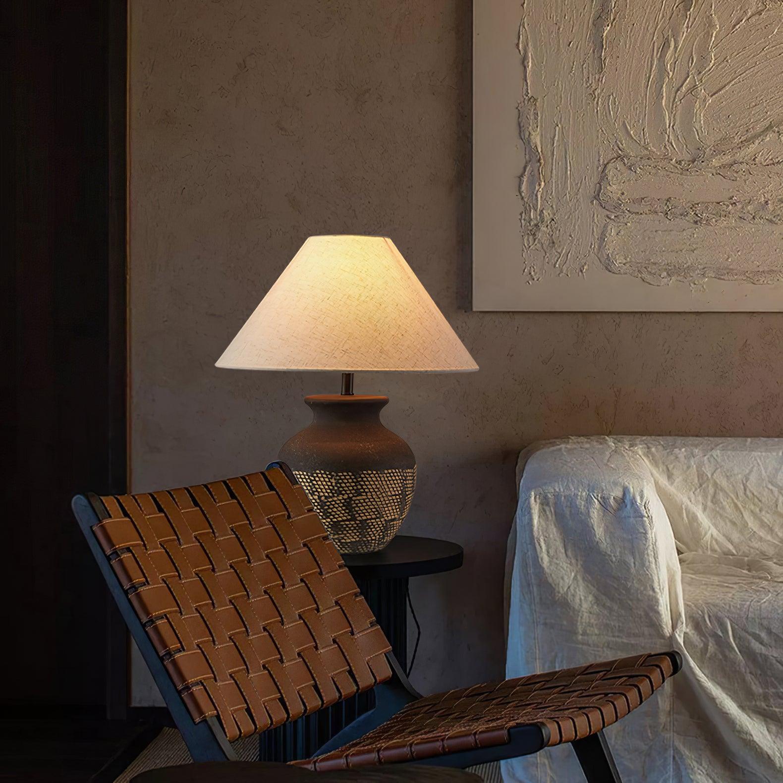Crin Minimalist Ceramics Table Lamp