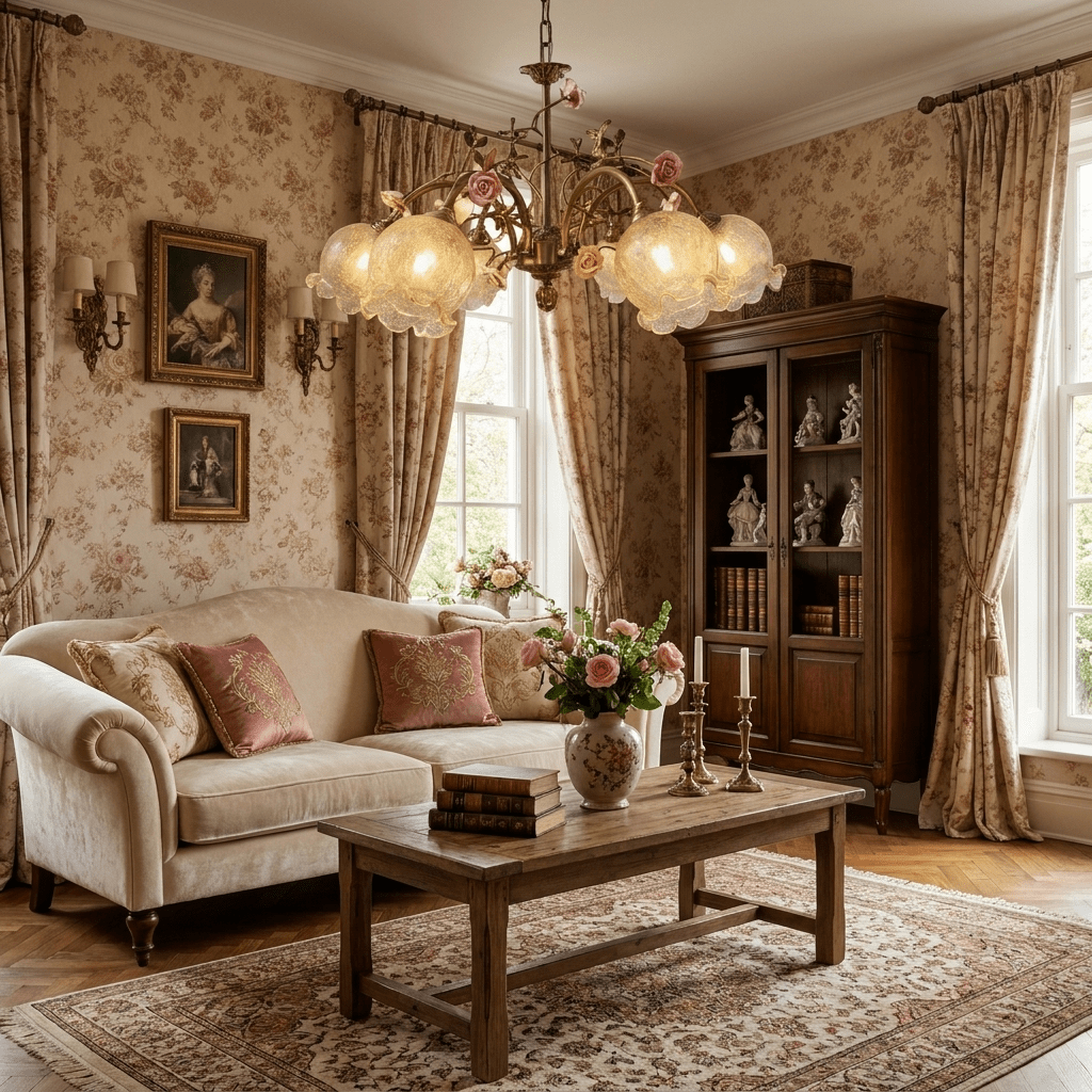 Rosavelle Brass Rose Chandelier