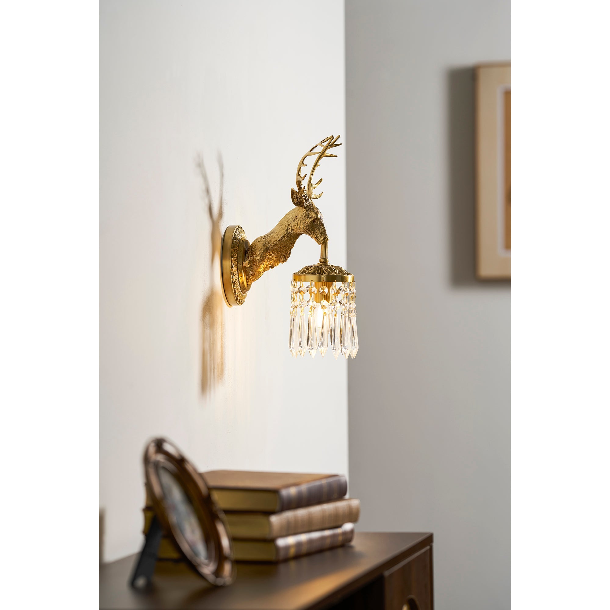 Valeridge Antler Crystal Indoor Wall Light