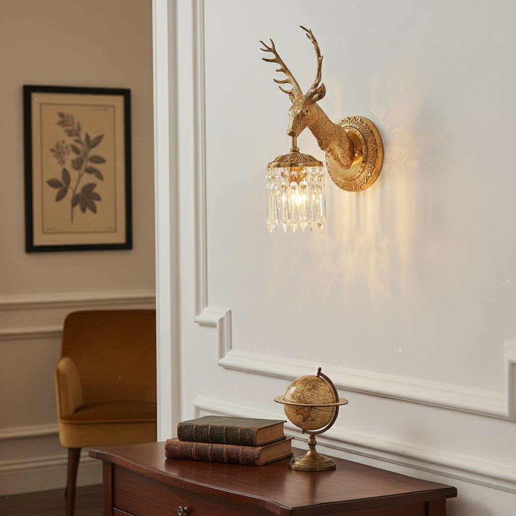 Valeridge Antler Crystal Indoor Wall Light