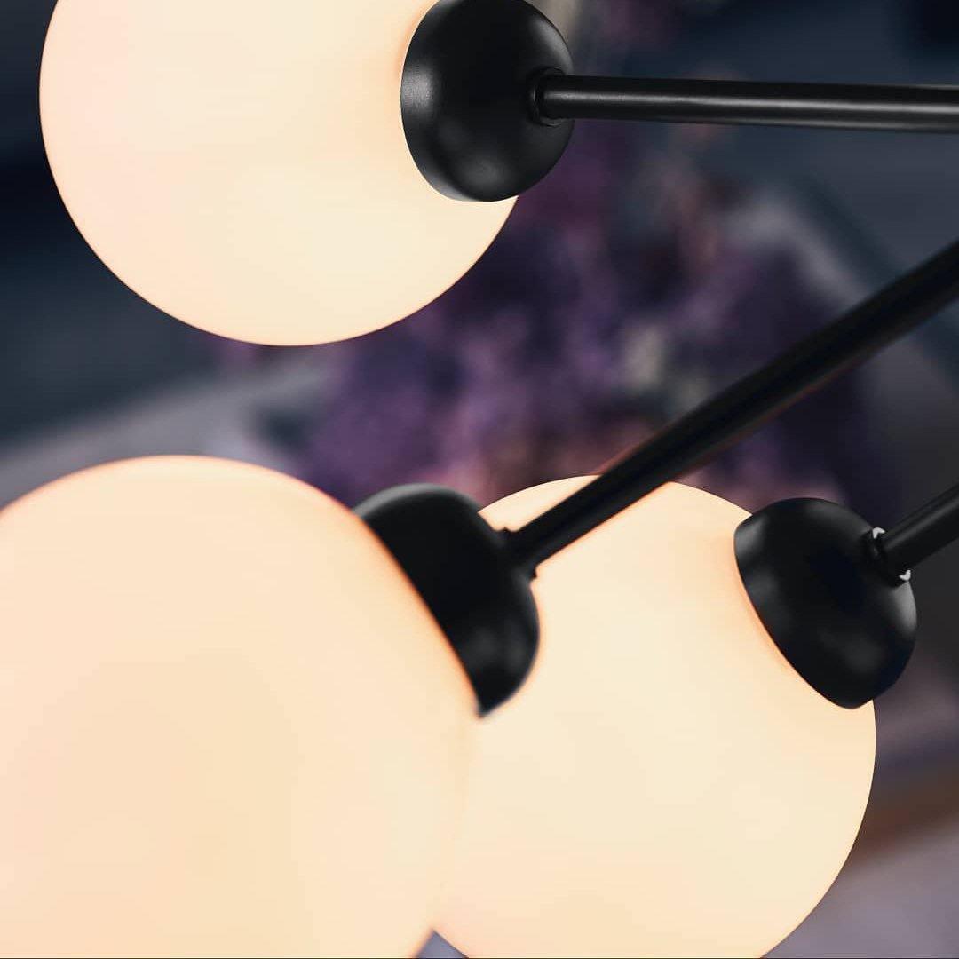 Eirelelle Pendant Lamp Glass Globe Cluster Brass