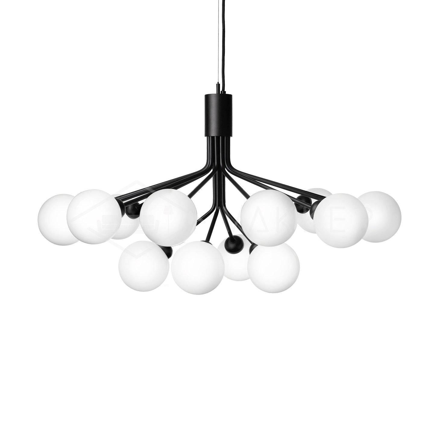 Eirelelle Pendant Lamp Glass Globe Cluster Brass