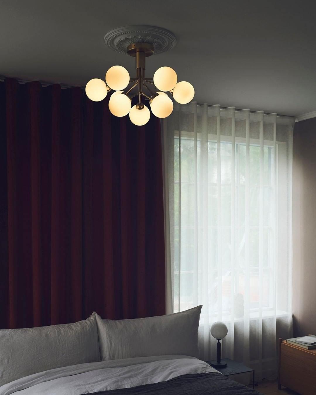 Eirelelle Pendant Lamp Glass Globe Cluster Brass