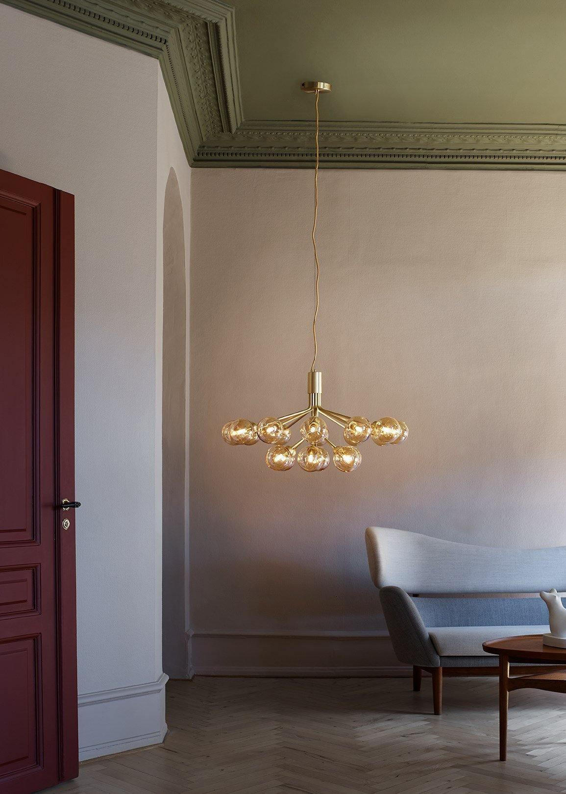 Eirelelle Pendant Lamp Glass Globe Cluster Brass