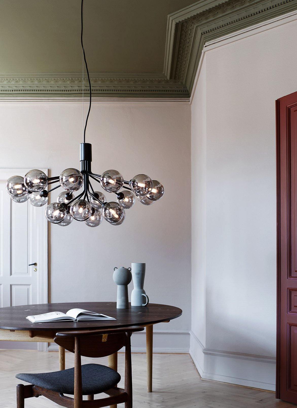 Eirelelle Pendant Lamp Glass Globe Cluster Brass