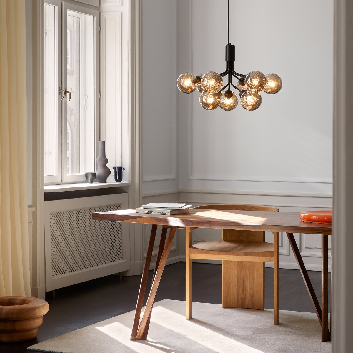 Eirelelle Pendant Lamp Glass Globe Cluster Brass