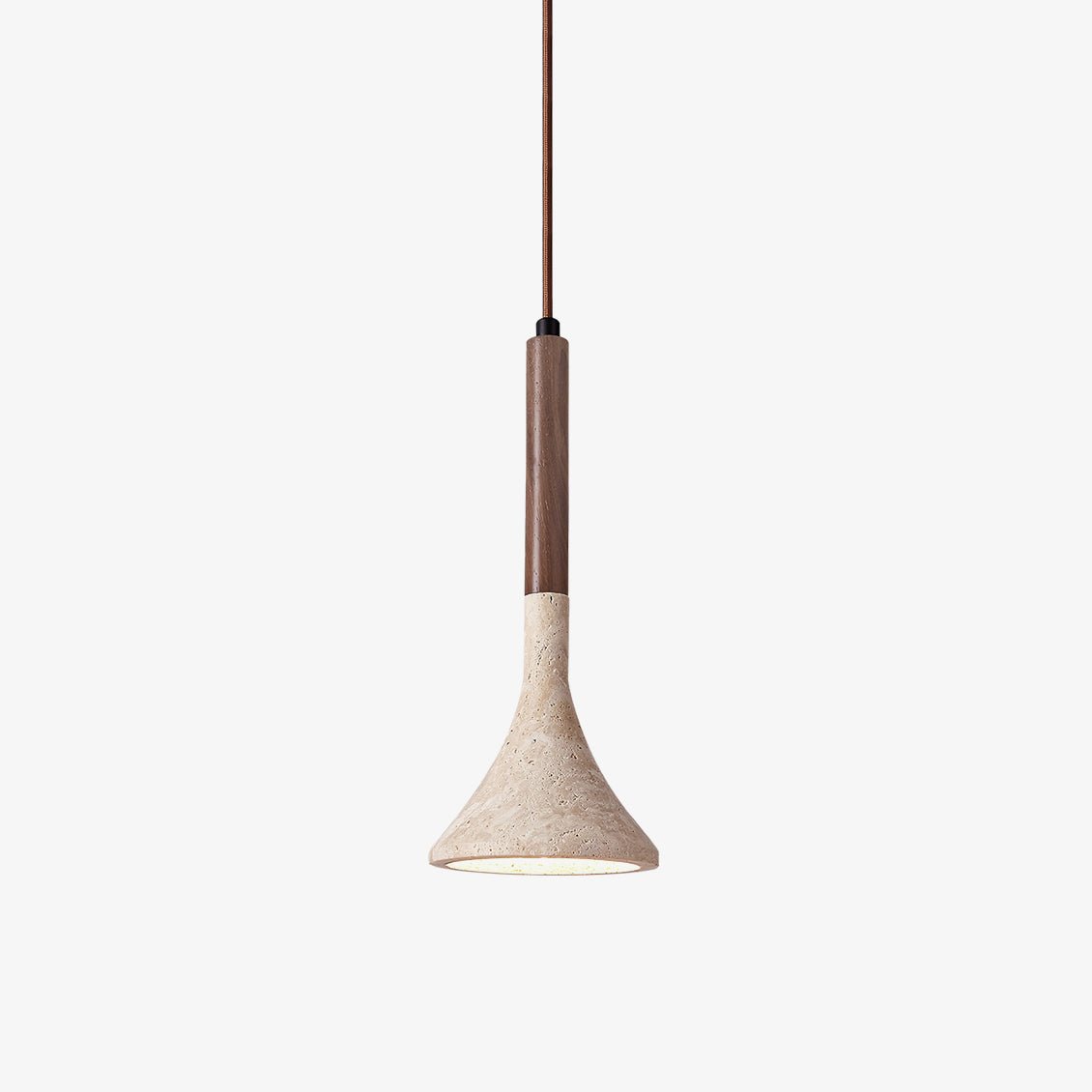 Taviaya Minimalist Travertine Pendant Light
