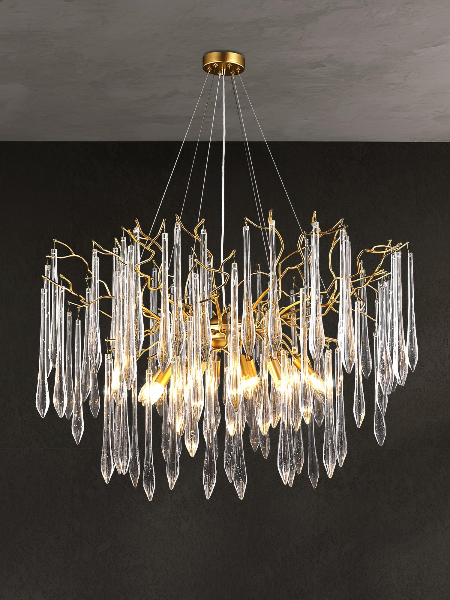 Clove Chandelier Branch Crystal Pendant Sculptural Artistic
